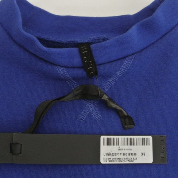 UNRAVEL PROJECT Shrunken Terry Crewneck top NWT $570 Ben Taverniti - Picture 6 of 10